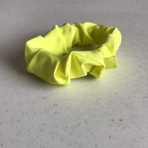 Lululemon uplifting scrunchies, in neon yellow